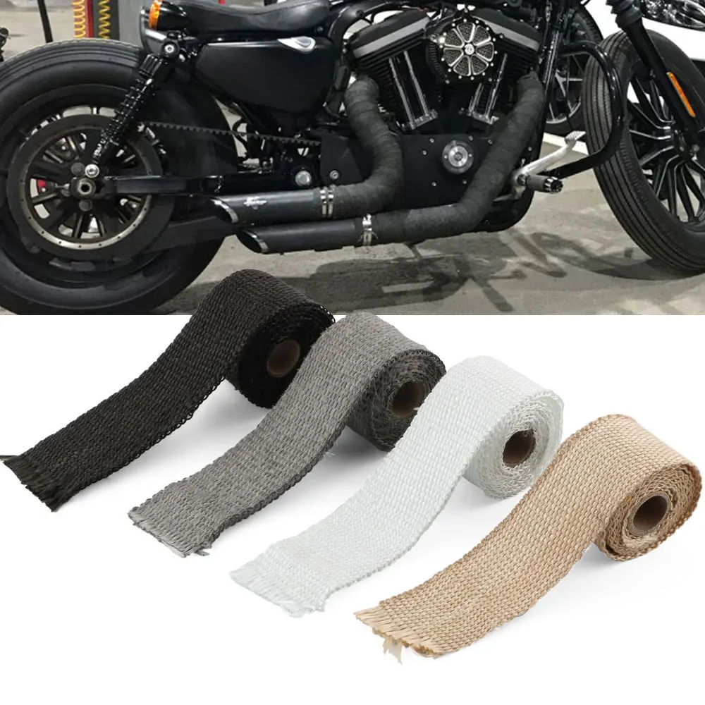5 10 15m Exhaust Thermal Exhaust Tape Header Heat Wrap Resistant Downpipe For Motorcycle Car Accessories