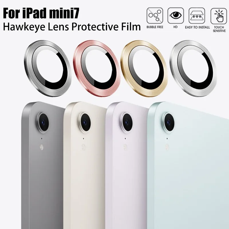 Metal Camera Lens Protective Film For Apple IPad Mini 7 Screen Protector Hydrogel Film Metal Ring Glass Camera Protective Films