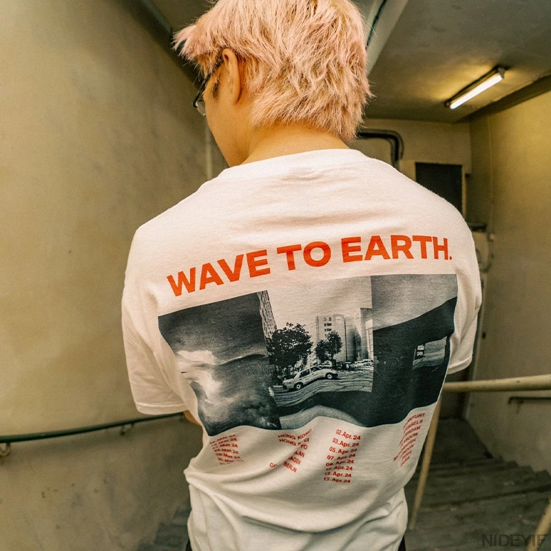 Wave To Earth 2024 World Tour Album Print T Shirts Men Women Retro Fashion Cotton Short Sleeve T-shirt Hip Hop Clothing P21