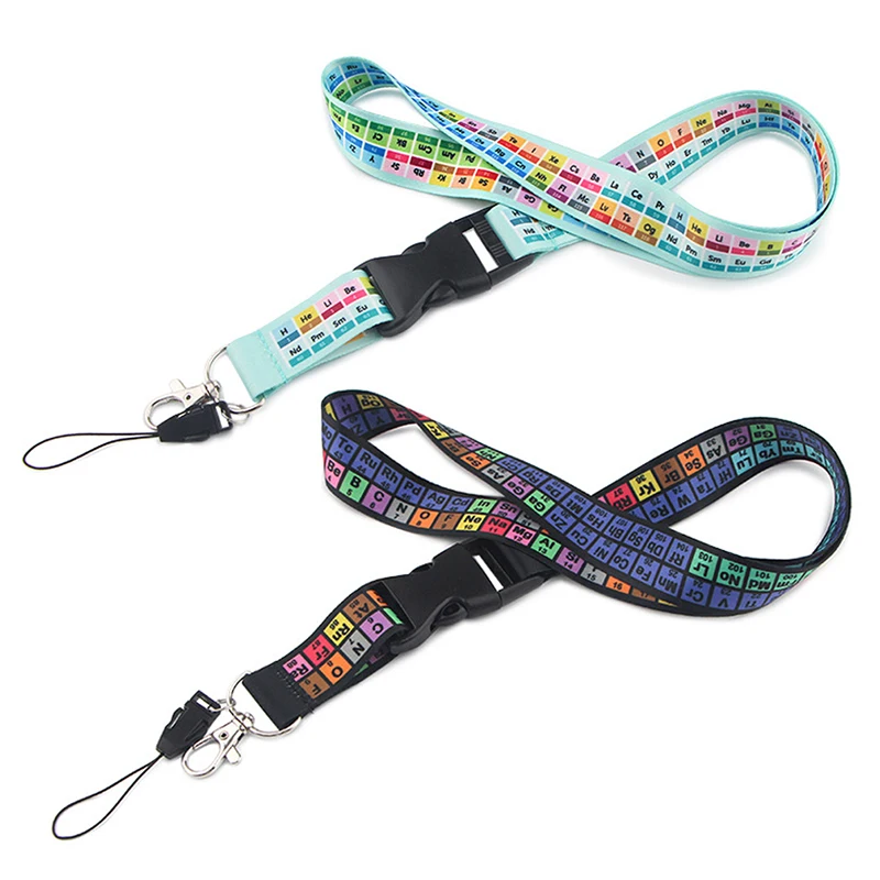 Chemistry Periodic Table of Elements Lanyards Key Chain Neck Straps Phone Rope