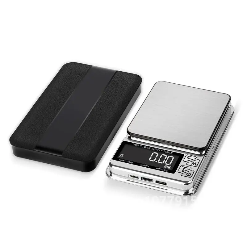 0.01g Mini Precision Digital Pocket Scale All USB Power Supply LCD Stainless Electronic Jewelry Gold Count Balance Gram Scales