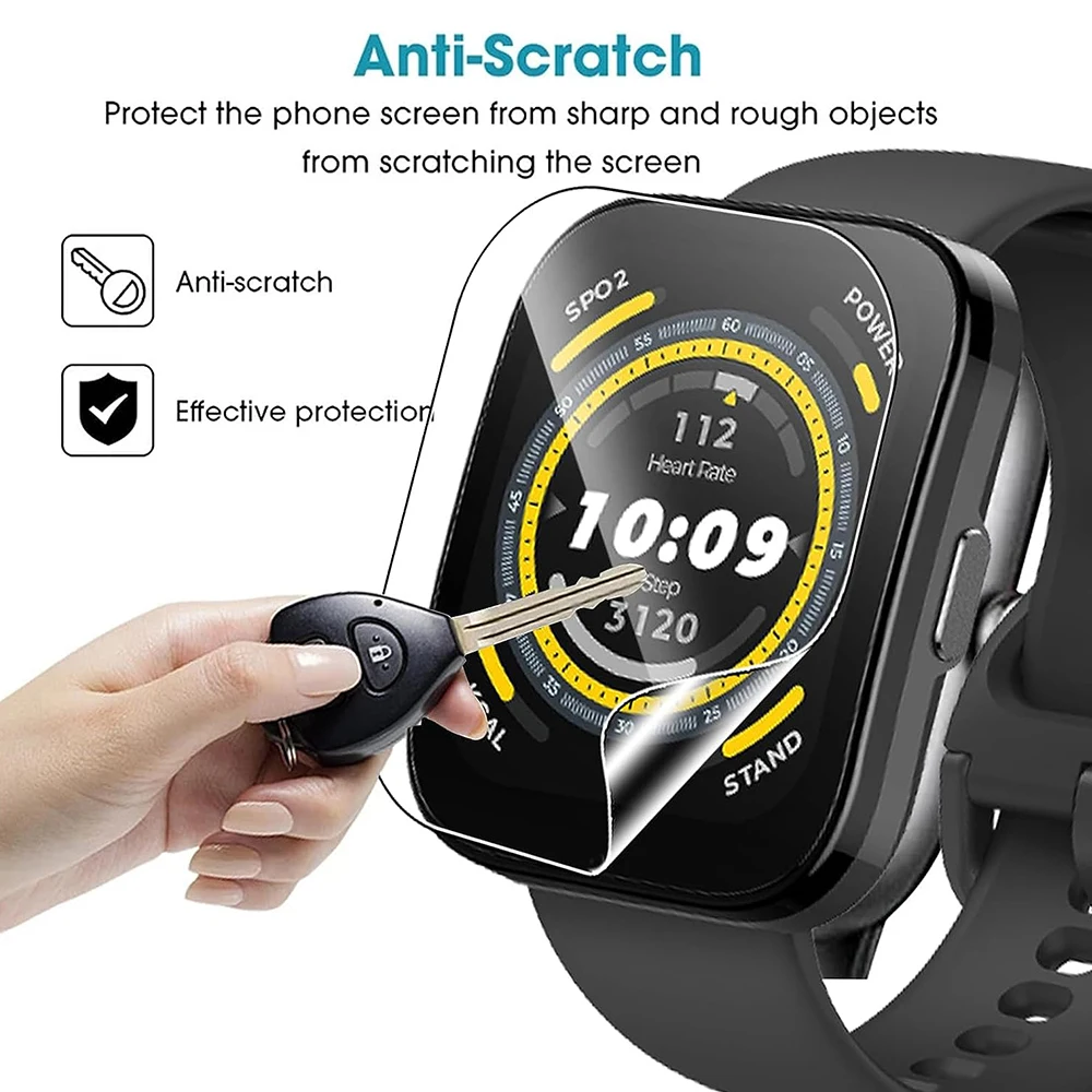 Hydrogel Films For Huami Amazfit Bip5 Screen Protector Full Cover HD High Quality Smart Watch Film Accessories
