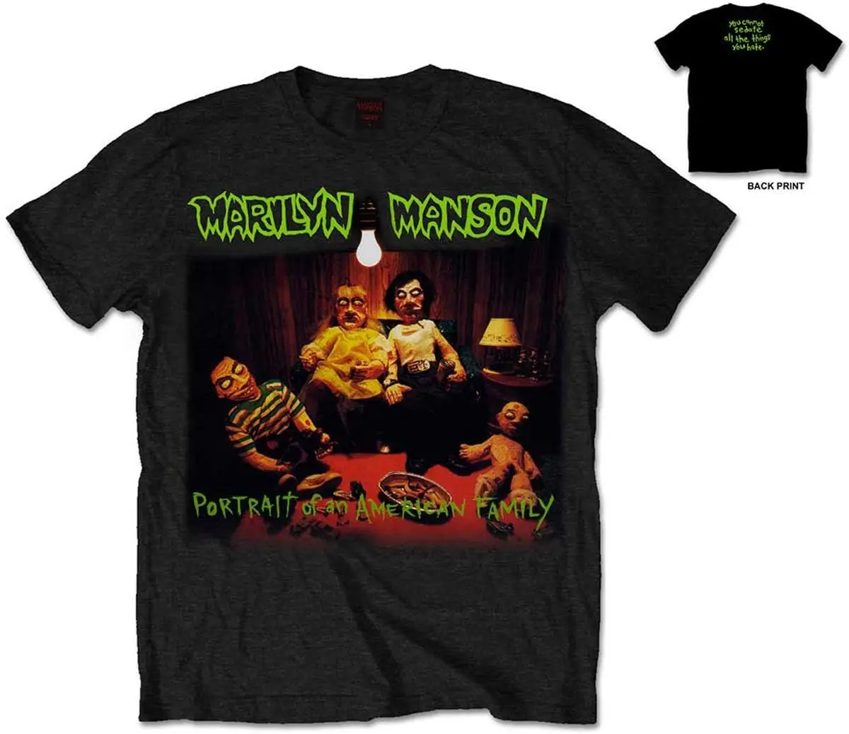 

Marilyn Manson Men's American Family T-shirt Medium Black