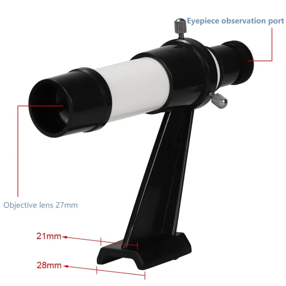 5X24 Astronomical Telescope Finderscope Cross Reticle Reflected Reverted Image Star Pointer Holder Bracket Guidscope Mount Base