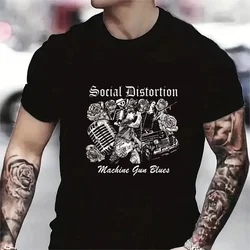 2024 Men Hip-hop T Shirt Summer Brand Vintage Tshirt New Social Distortion Skelly Unisex O-neck Woman Tee Shirts Short Sleeve