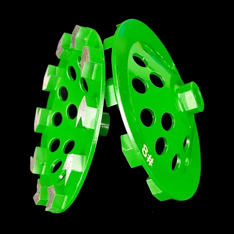 [5/8''-11 Thread] NCCTEC 7'' Diamond Arrow teeth Segments Disk floor grinding cup Wheels | 180mm Concrete grind polishing discs