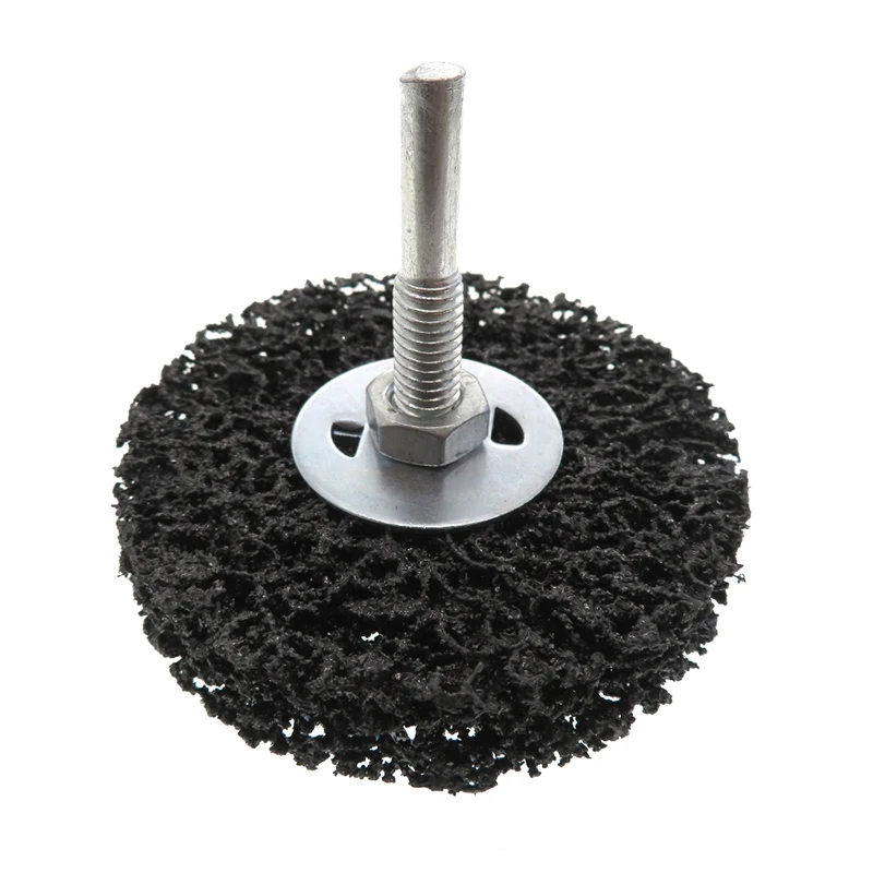 2/3/4 Zoll Korallenstreifen-Scheibe 6mm Schaft 1 Stk. Reinigungs-Polystreifen-Rad Schleifscheibe für Winkelschleifer zum Entfernen von Rost und Farbablösungen