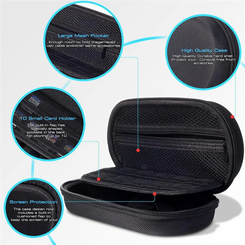 A33T-Portable Storage Box Case Hard Shell Organizer Bag Shockproof Waterproof Dustproof For PS Vita 1000/For PSV 2000