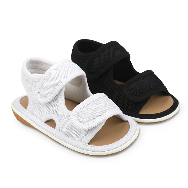 Sandalias antideslizantes con suela de goma para bebé, zapatos para recién nacido, primeros pasos, cuna, llamada, novedad de verano