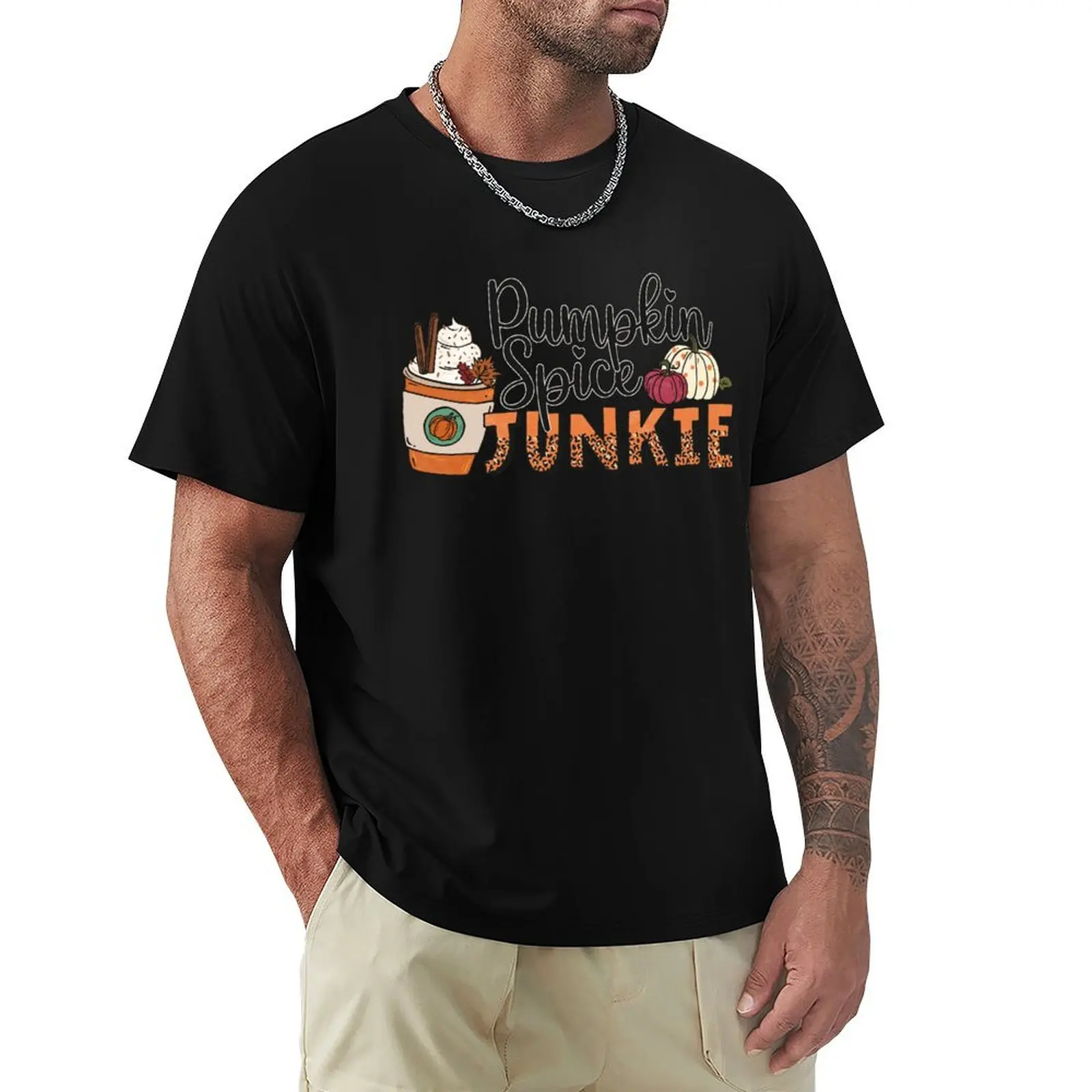 

Тыква Спайс junkie! Черные мужские футболки под заказ