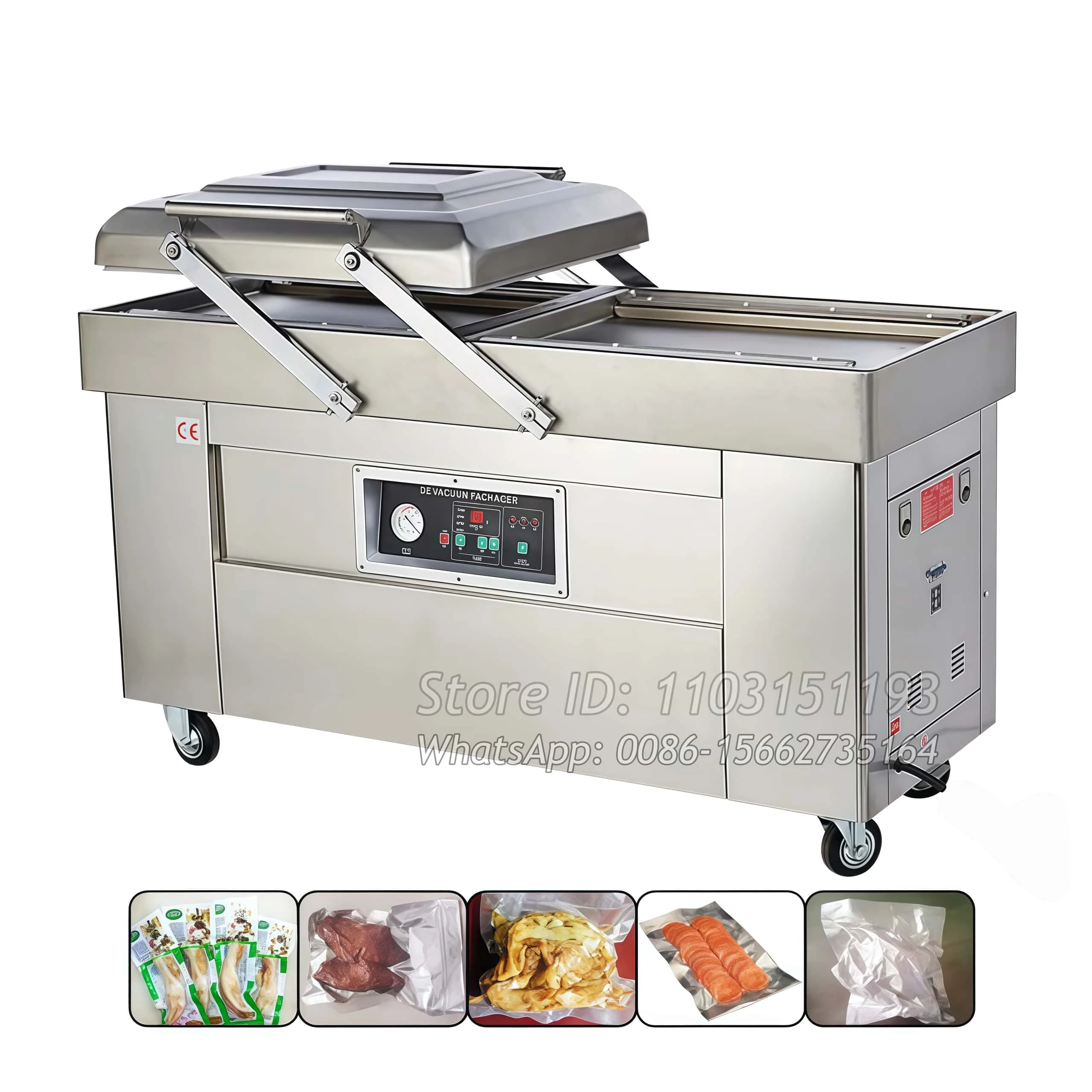 

Commercial Electric Chicken Silage Bag Food Saver Storage Vacuum Sealer Machine Semi-Automatic Packing 400 Model Double Chamber