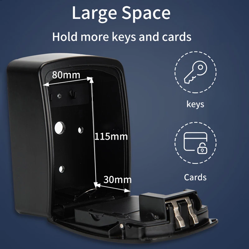 Tuya Smart Key Box con serratura a codice Outdoor impermeabile Electronic Loker scatola portaoggetti a parete per chiavi sblocco APP per la