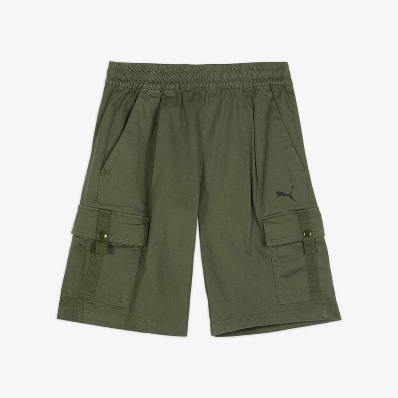puma-genuine-wovencargo-new-men's-army-green-casual-workwear-shorts-635852-74