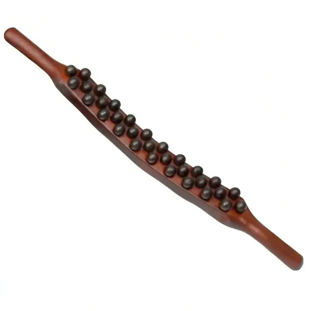 Manual Beech Wood Meridian Massage Roller Stick Carbonized Scraping Tool For Full Body Relaxation Health Care Device