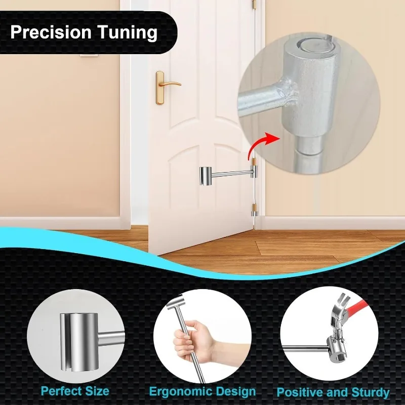 2/1pc Hinge Gap Repair Wrench 9-24.5mm Adjustable Spanner Door Fixing Tool Labor-Saving Home Hardware Bolt DIY Installation Kit