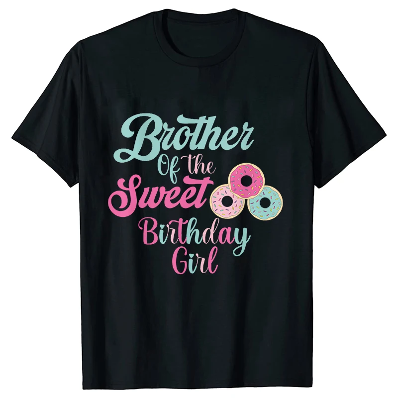 Sweet One Birthday T-shirts Girls 1st Birthday T-shirt Donut Theme Birthday Matching Family Party Tshirt Short Sleeve Top Tshirt