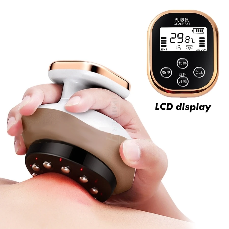 Customizable Cupping Massager LCD Display Vacuum Suction Cups EMS  Anti Cellulite Magnet Therapy Guasha Scraping Fat Burner
