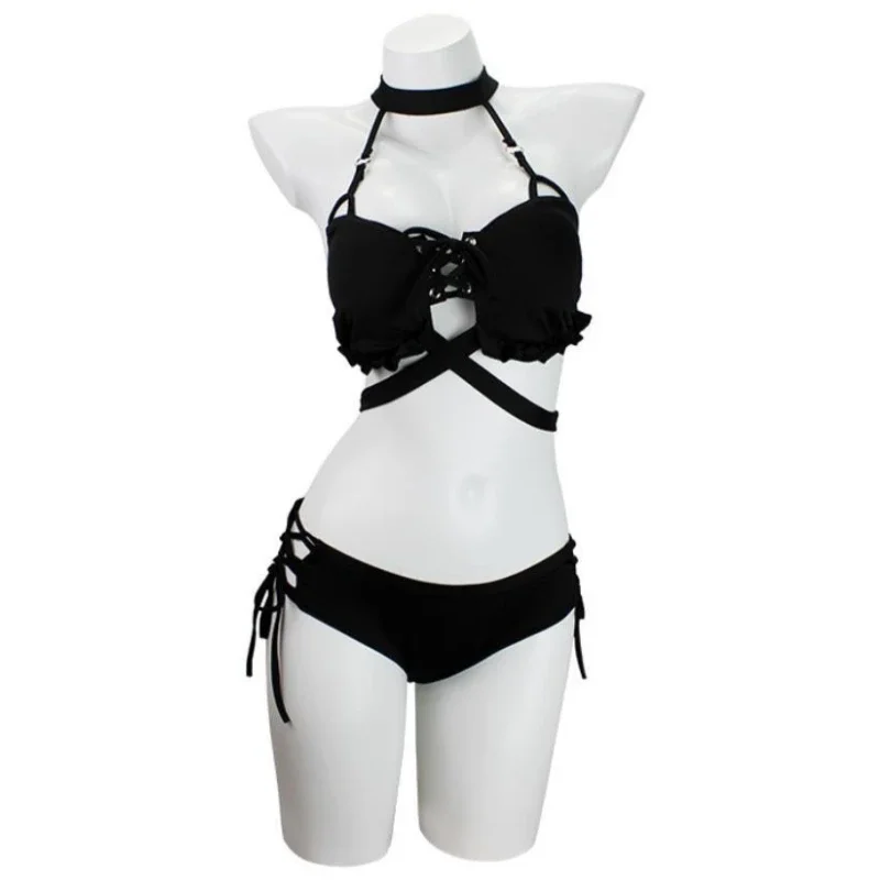 Ryuk MisaMisa Amane Misa Cosplay Costume pour femme, perruque noire, maillot de bain sexy, représentation sur scène d'Halloween, description de la mort d'anime imbibé