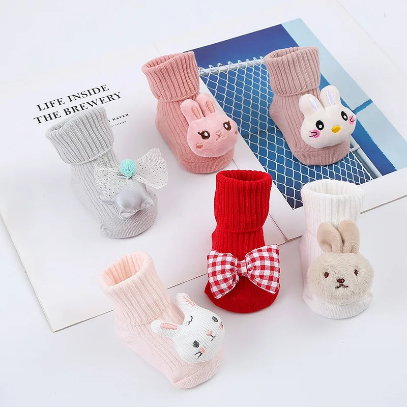 Spring Autumn Baby Socks Cute Cartoon Animal Boy Girl Anti Slip Socks Infant Newborn Soft Cotton Floor Sock Shoes