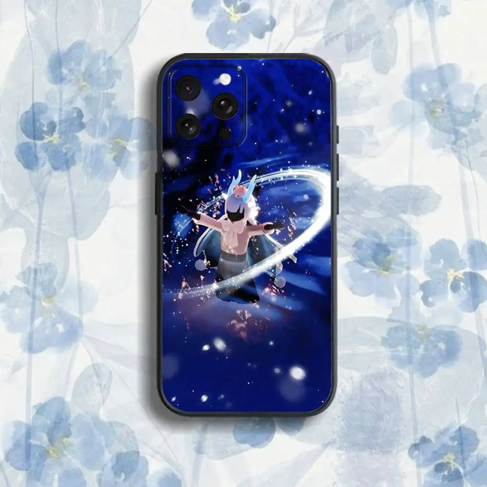 Sky C-Funda de teléfono para niños de la luz para iPhone 17,16,15,14,13,12,Pro,Max,Plus,E,SE4,Air,Mini caja suave negra