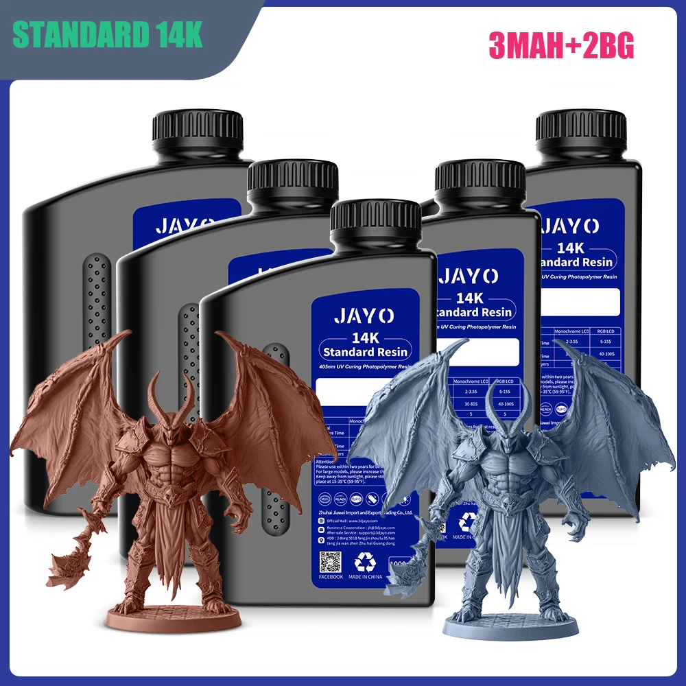 JAYO 5kg 14K Standard Liquid Photopolymer Resin high precision UV Resin apply Photon Mono For LCD 3D Printer Printing Materia