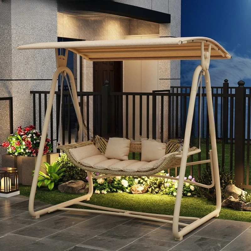 كرسي هزاز حديقة خارجية فيلا صالة كرسي الإنترنت المشاهير شرفة أرجوحة مزدوجة