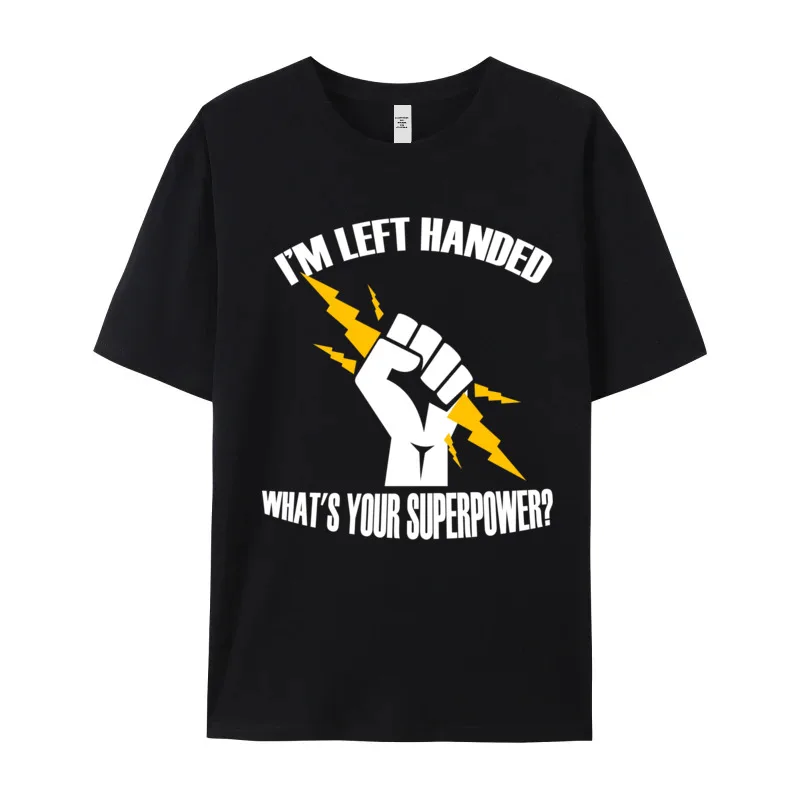 IM eft Handed Whats your T-Shirt Short Sleeve Family Newest Men Summer Tops & Tees Family Tee-Shirts Round Neck Combed cotton