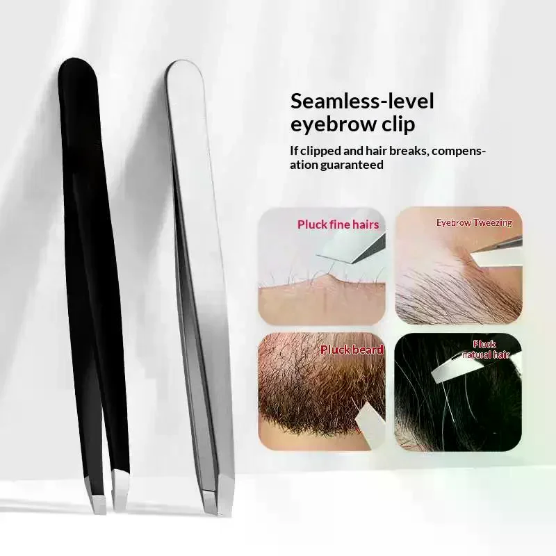 4pcs Stainless Steel Professional Tweezers Kit, Perfect for Eyebrow Hair Removal, Splinter & Ingrown Hair Grooming Supplies