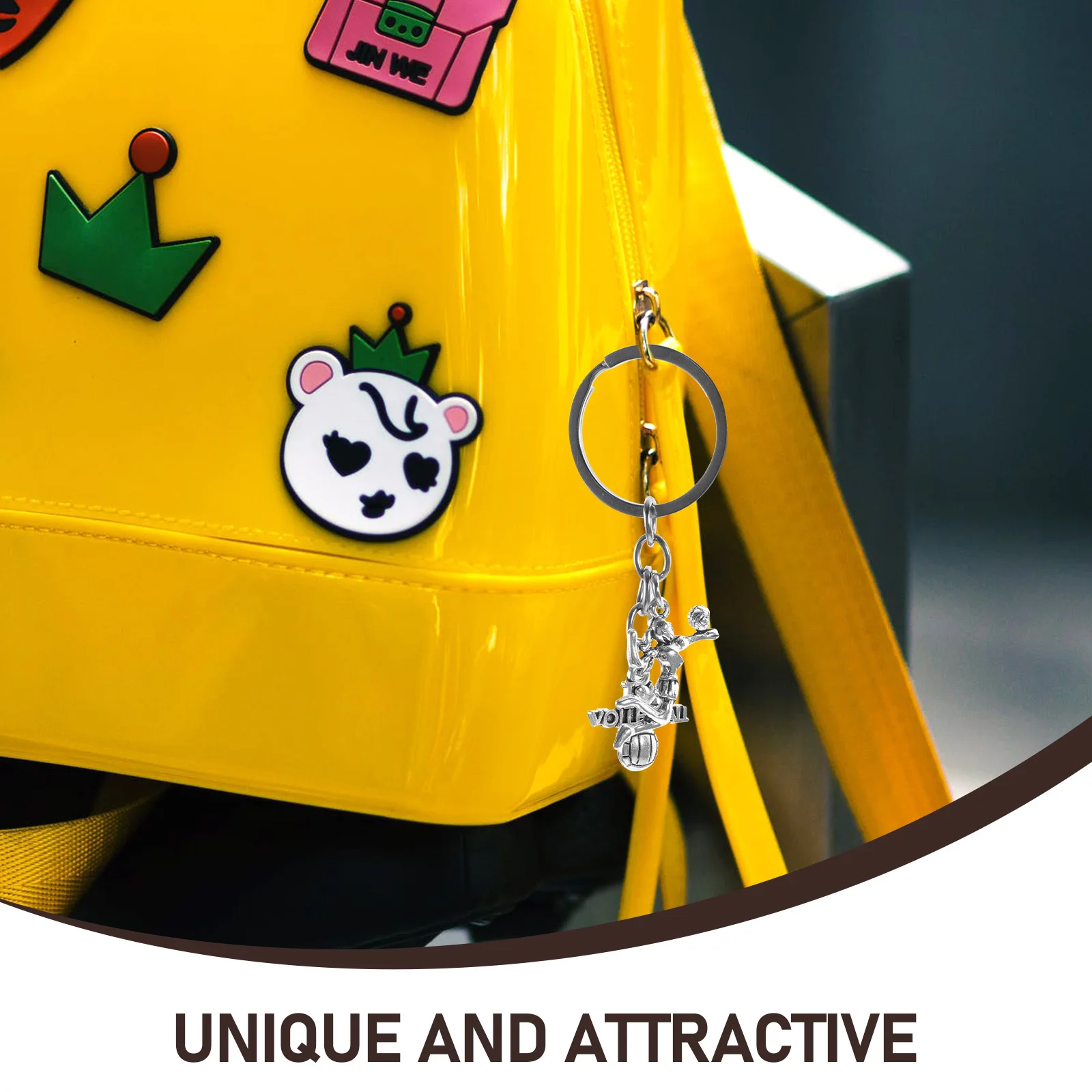 

Volleyball Decorative Keychain Ball-shaped Chains Adorable Bag Pendant Backpack Accessories