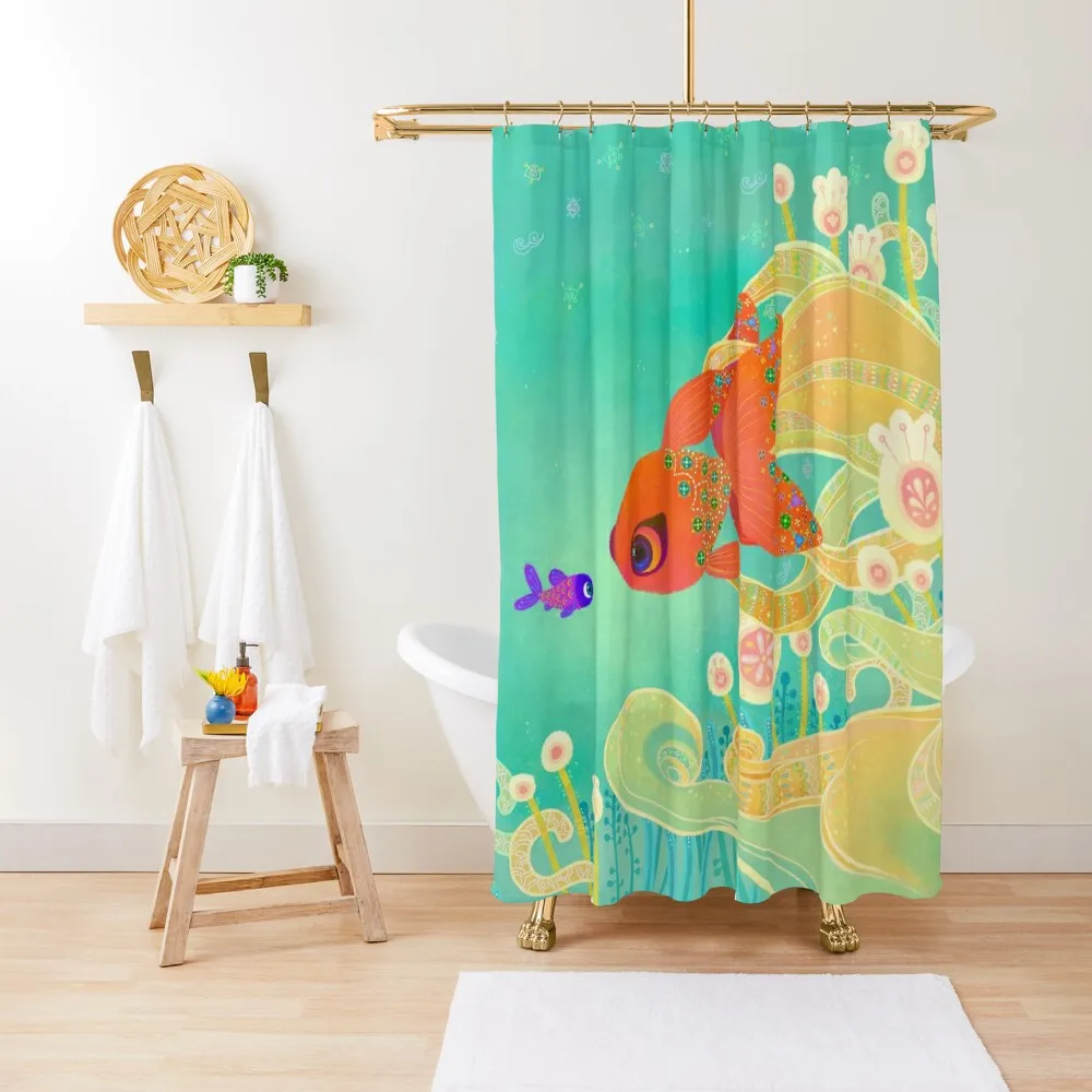 Rooster / The Golden meeting Shower Curtain Bathroom Fabric Toilet Accessories Bathroom For Bathroom Shower Box Curtain