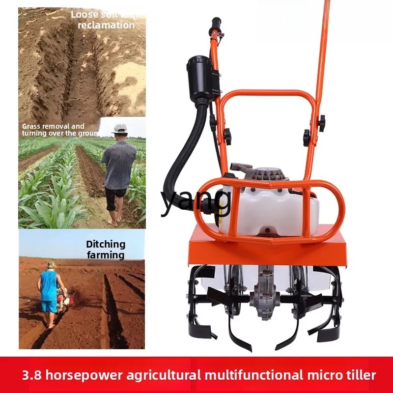 LTT kleine Mikrofräse Haushalt Multifunktions-Vertikutierer Hacken Feld Graben Rasenmäher