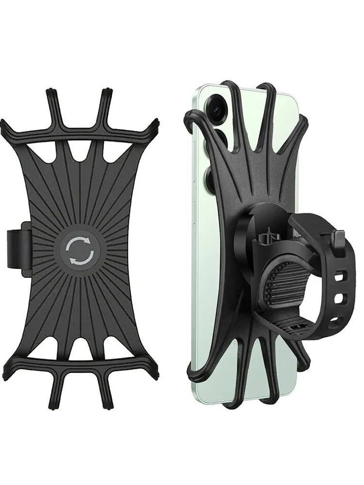 AliExpress Viesrita 360° Rotating Bike Phone Holder Silicone Mobile Bracket Bicycle Motorcycle GPS Clip Mount For Scooter Stroller Handlebar Kit Set