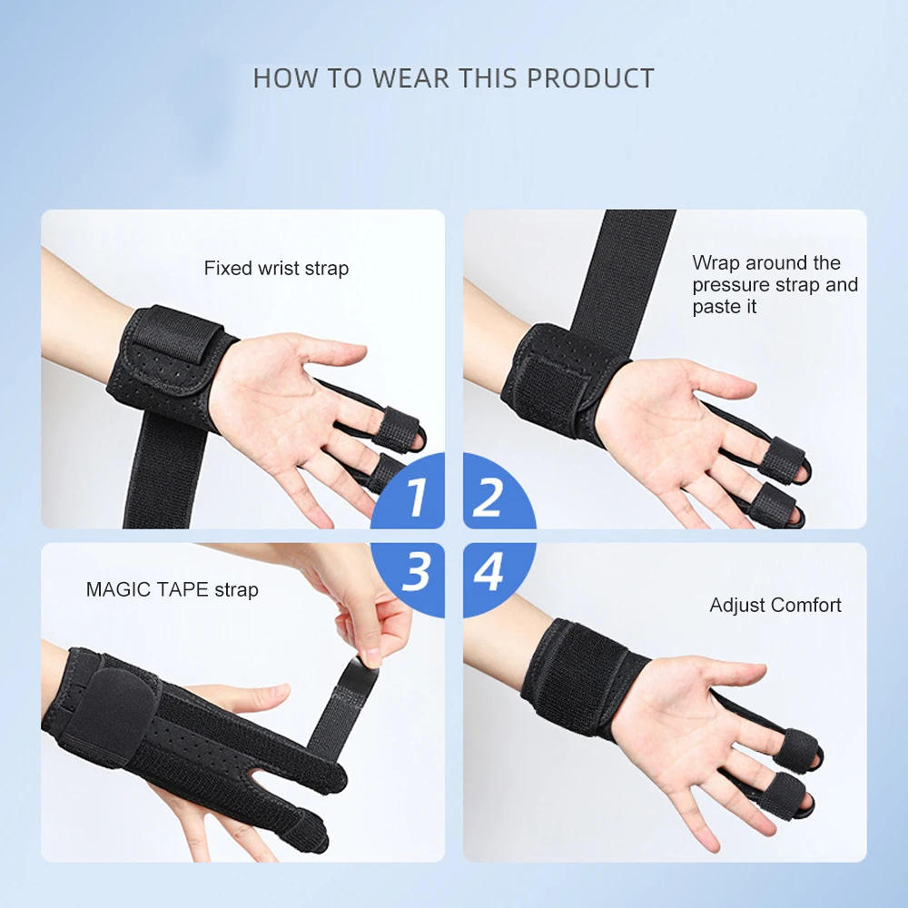 Finger Splint for Trigger Finger, Mallet Finger & Hand Fracture, Adjustable Brace for Index/Middle/Ring/Little Finger Support view 4