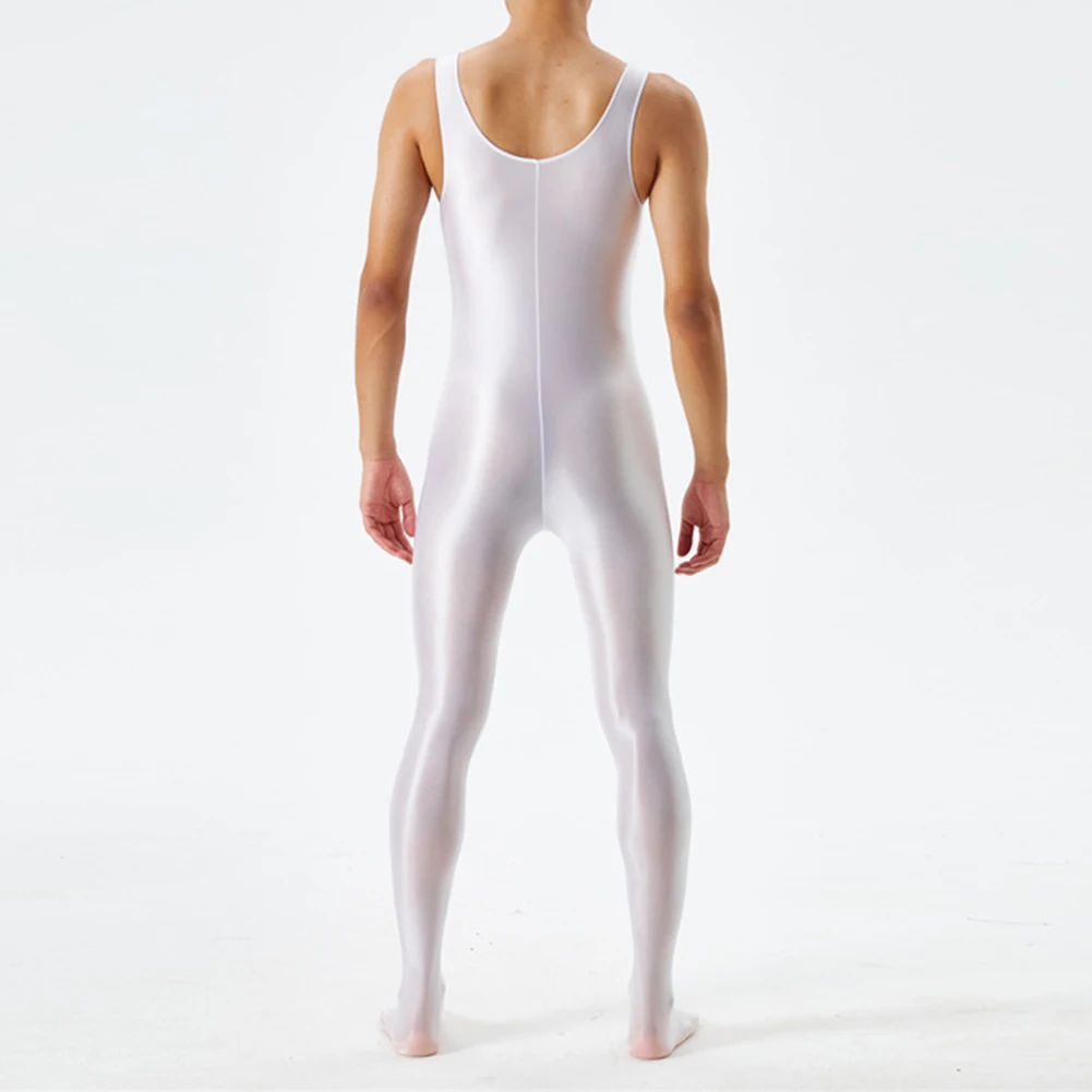 Men Full Bodystocking Glossy Bodysuit Autumn 10% Spandex Brand New Spring 90% Nylon High Quality Summer Winter