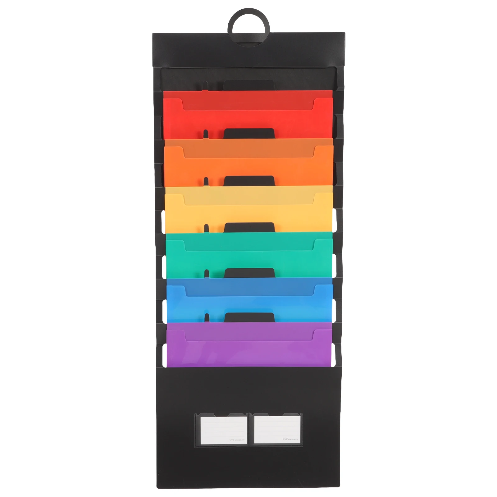 

Ring Handbag Document File Organizer Large Capacity Waterproof PP Material Hanging Folder Plastic Pockets Files Vouchers Cards