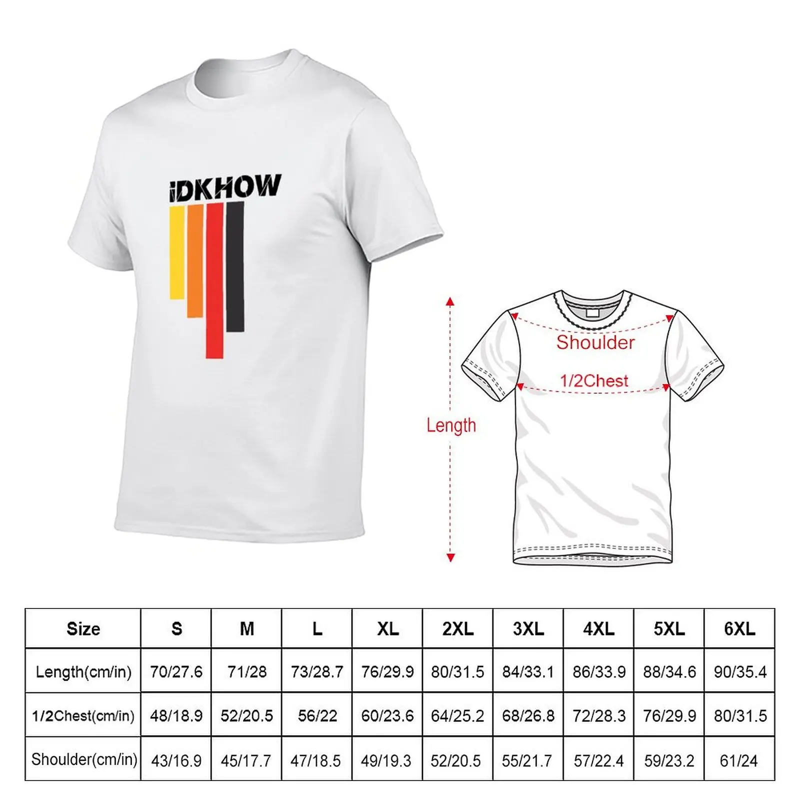 Idkhow stripey razzmatazz design T-Shirt Soft Basic Cotton Short Sleeve Tee