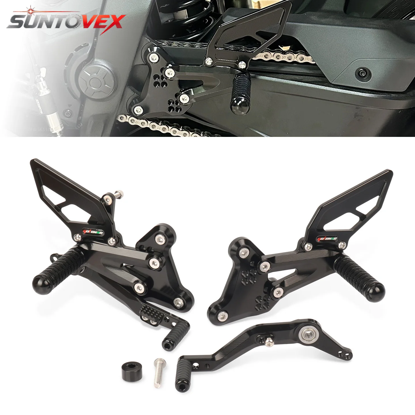 For CFMOTO 750SR 750SR-S 750SS Motorcycle CNC Adjustable Rear Foot Pedal Rearset Footpeg Footrests Foot Rests 750 SR S SS