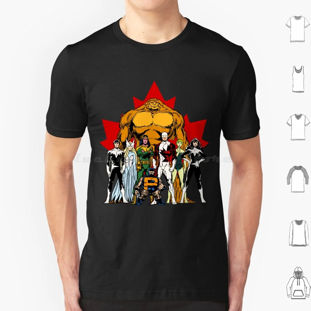Camiseta Alpha Flight-Canadian Mutant Team, talla grande, 100% algodón, Alpha Flight Mutants, Mutant Team, superhéroe canadiense, cómic canadiense