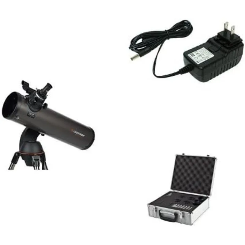 NexStar 130 SLT تلسكوب محوسب مع محول تيار متردد 18778 (أسود)، مجموعة العدسة والفلتر - تلسكوب 14 قطعة Acc