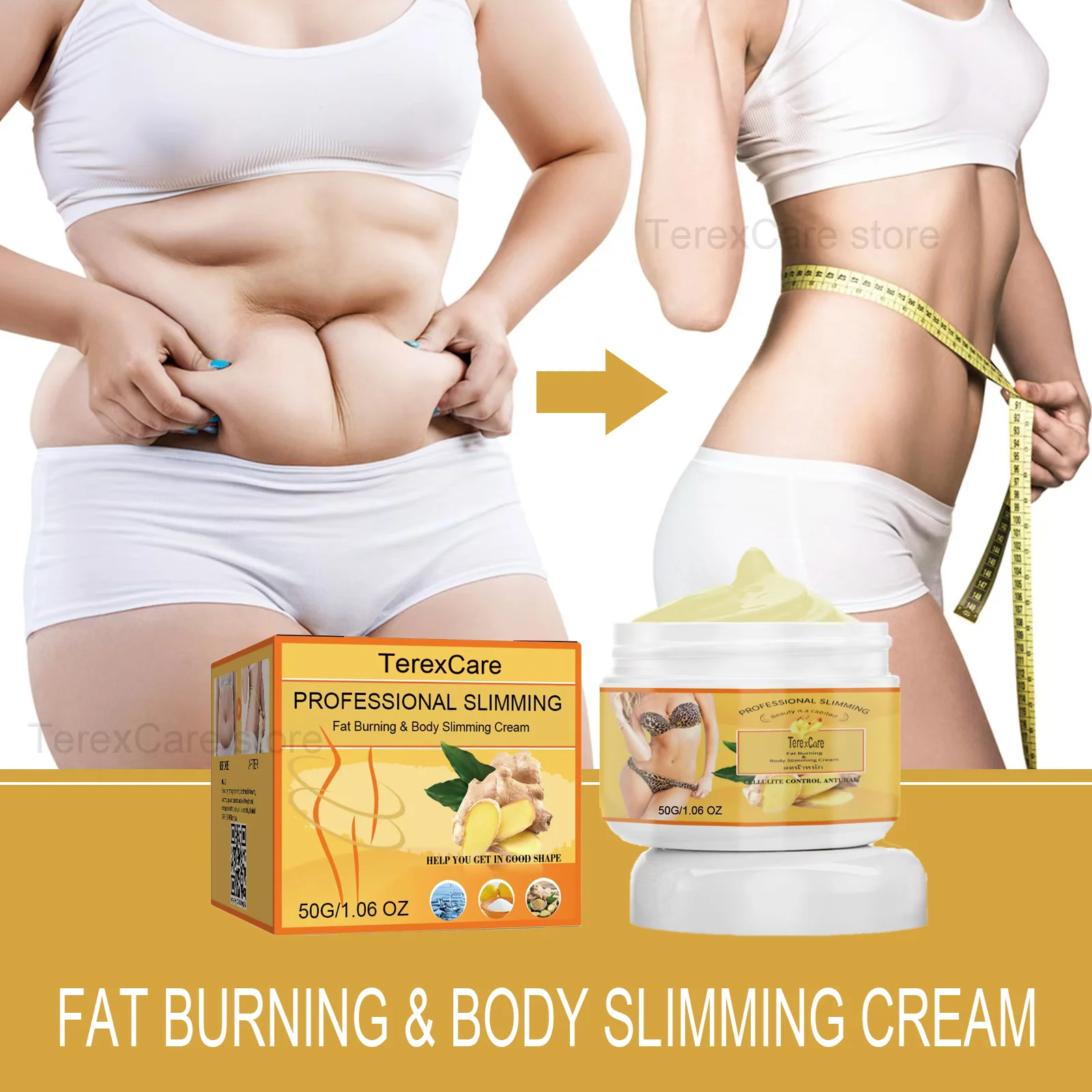 

Weight Loss Cream Full Body Firming Sculpting Massage Hot Anti-Cellulite Workout Cream For Men And Women Slimming Health Cream