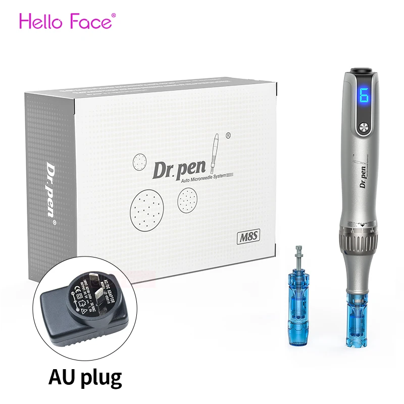 Dr. pen Ultima M8S Draadloze professionele dermapen met 2-naalds voor haargroei Microneedle-therapie Anti-terugstroom-micropen
