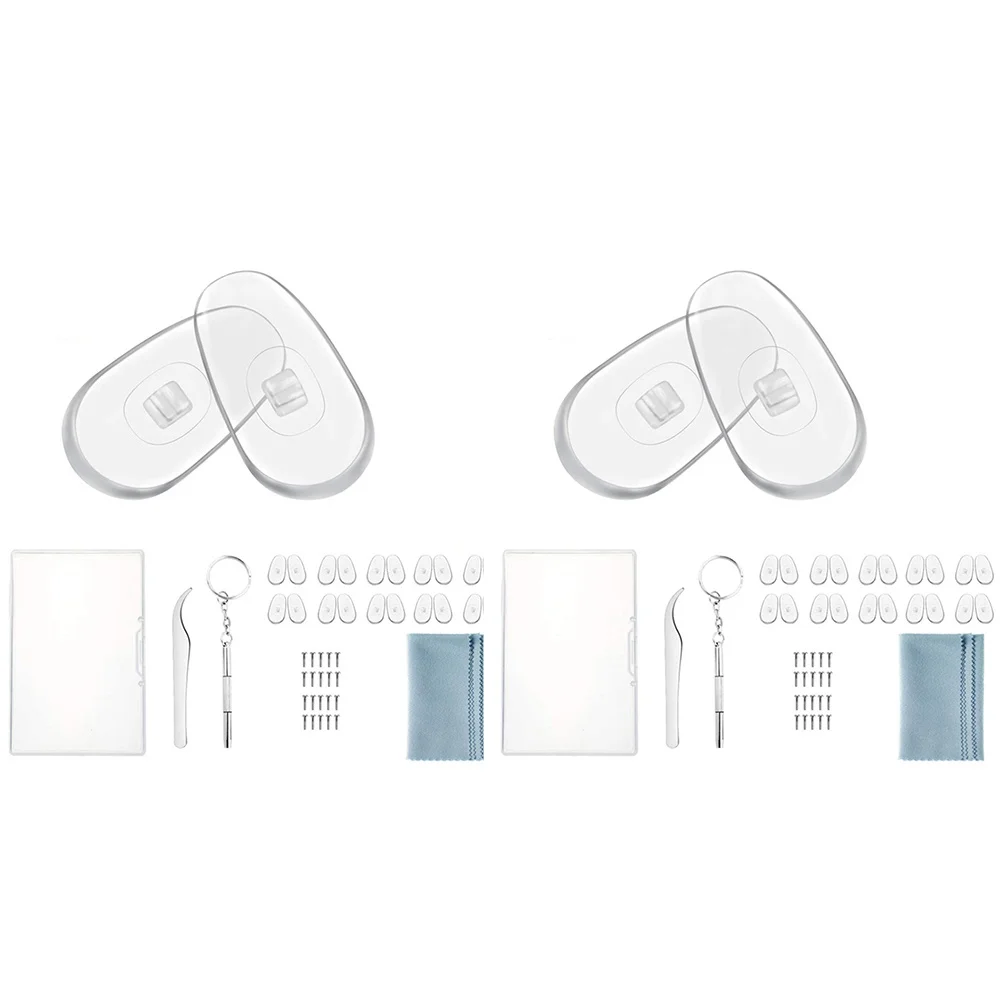 

2 Sets Glasses Repair Screwdriver Nose Pads Screws Cushion Maintenance Tool Kit Watch Accessory Practical Durable Professional