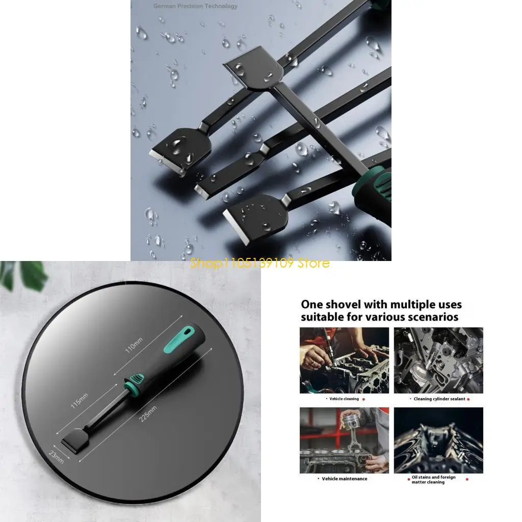 

Professional Engine Seal Cleaner Tool Mirror Polished Surfaces Automotive Scraping Tool Anti Slip Rubber Grip for Auto