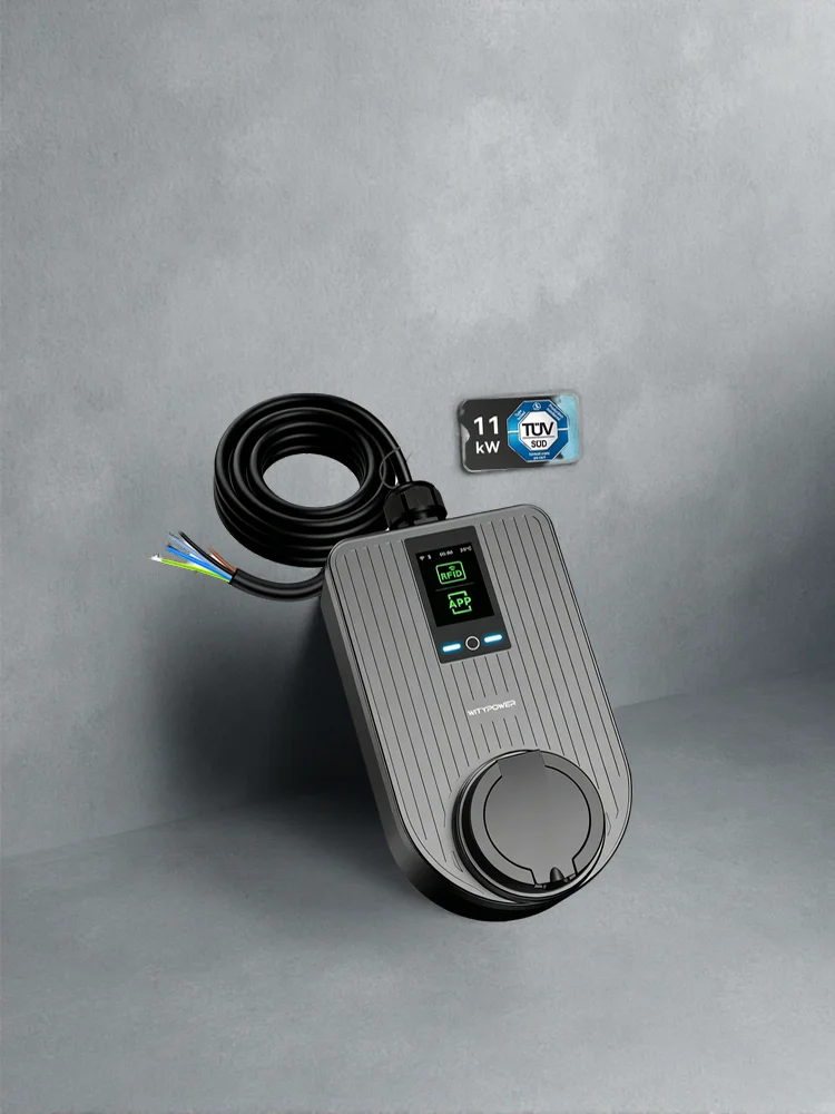 WityPower Typ 2 Elektroauto-Ladestation 11KW 22KW 3-Phasen-Steckdosenversion Mobile Wallbox Tragbares EV-Ladegerät APP WIFI RFID-Karte Stromregelfunktion