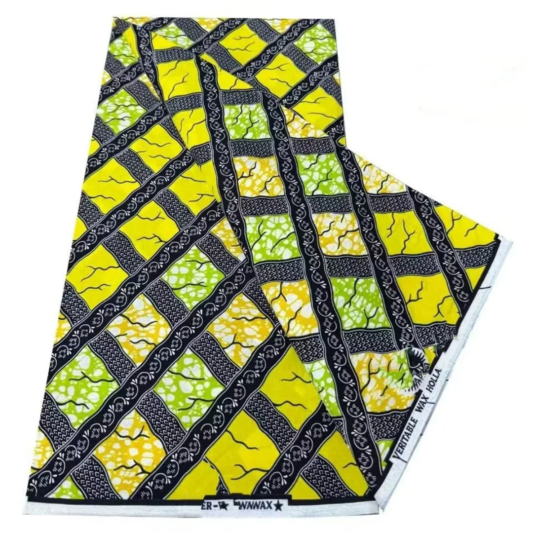 

2025 Nigerian Supe- Wax Print African Fabrics High Quality for Patchwork New Style Fabric for Clothing Home Decor HS12