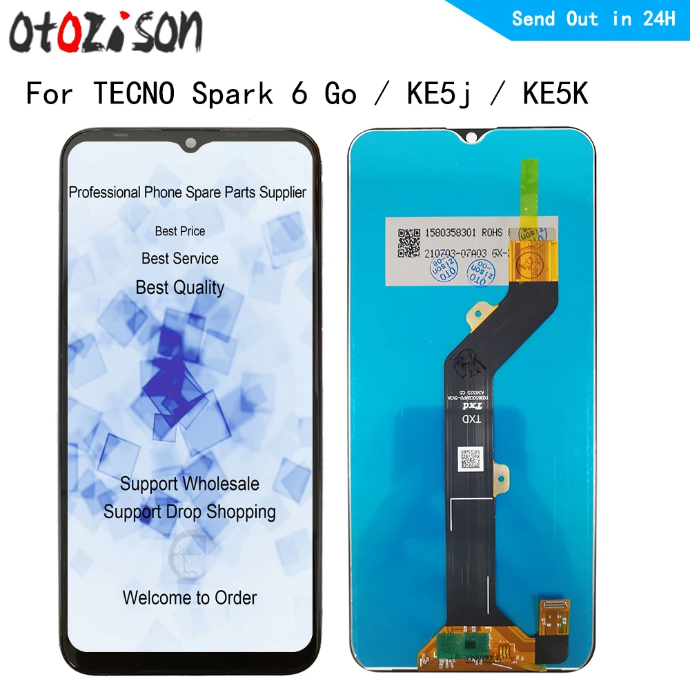 

KE5 LCD 6.52" IPS For Infinix Tecno Spark 6 Go 2020 KE5j KE5k LCD Display Touch Panel Screen Digitizer With Frame Assembly