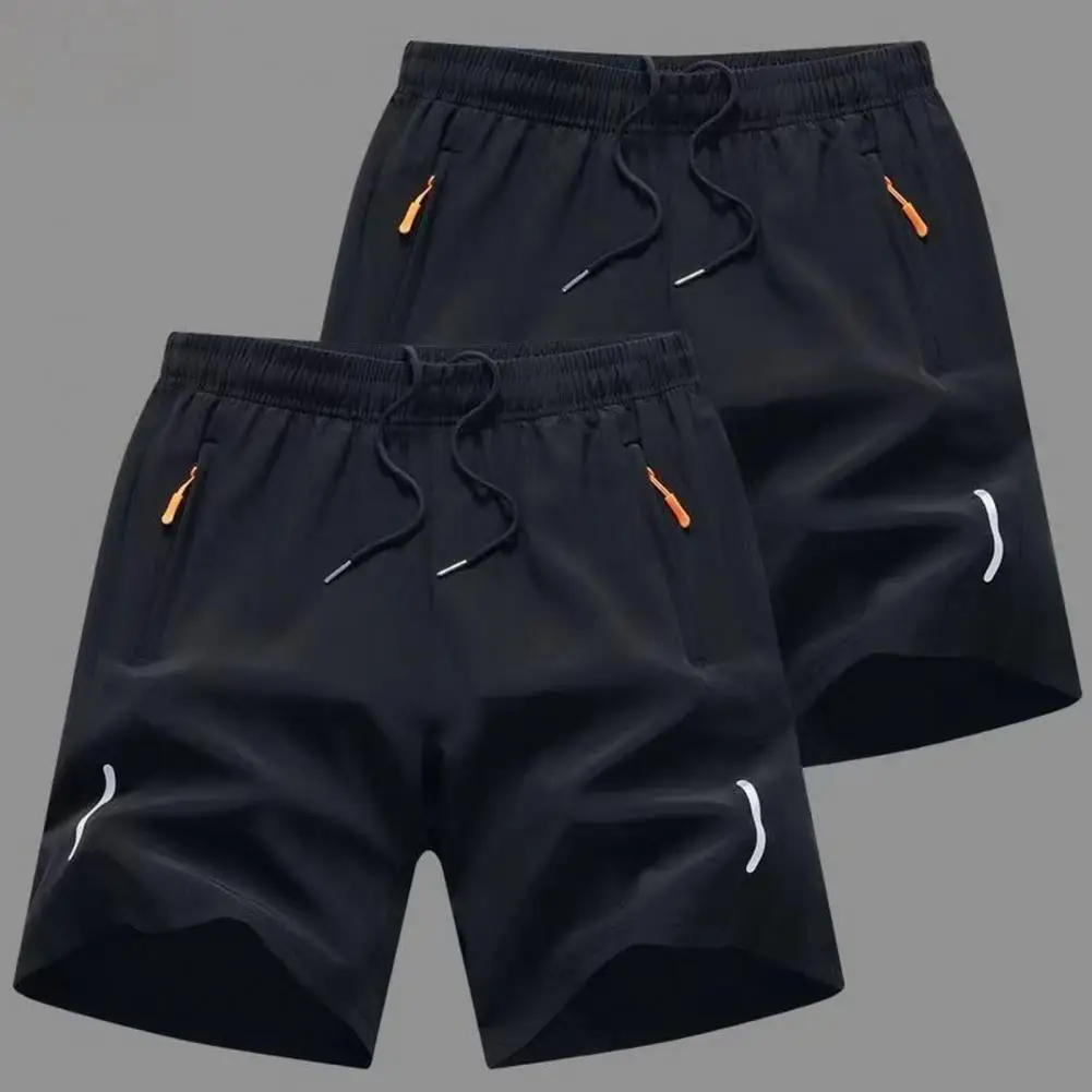 Calções casuais esportivos de cinco quartos finos respiráveis de secagem rápida de seda gelo masculino verão confortável solto ajuste leve shorts
