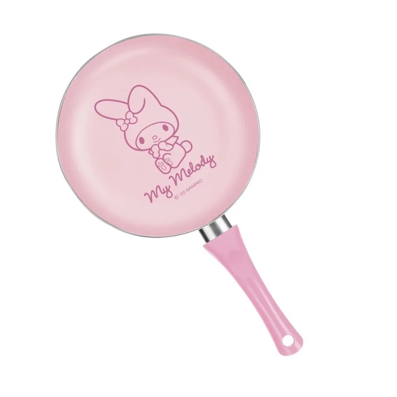 Kawaii Sanrios Hellokittys Cinnamoroll My Melody Littletwinstars Cartoon Cute Stainless Steel Nonstick Skillet Skillet Pan