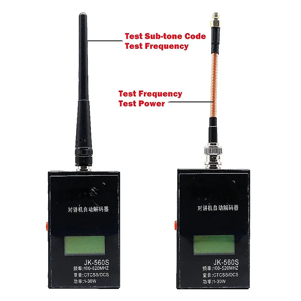 JK-560S Frequency Counter Detector Reader 1-30W 100-520mHz CTCSS/DCS Meter 560S Power Measurement Transmission Connector
