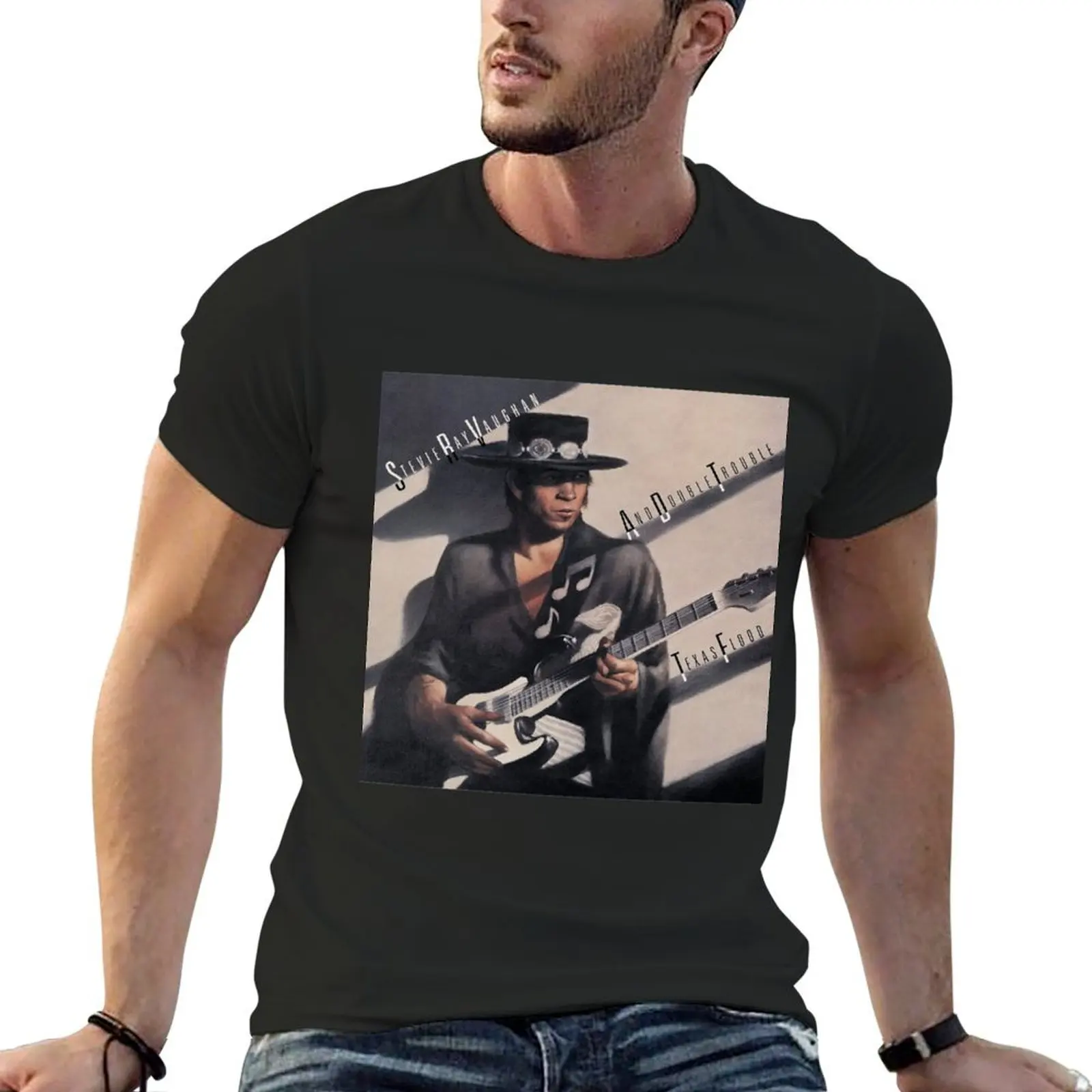 Texas Flood Stevie Ray Vaughan T-Shirt anime t shirts vintage clothes anime stuff outfits for men